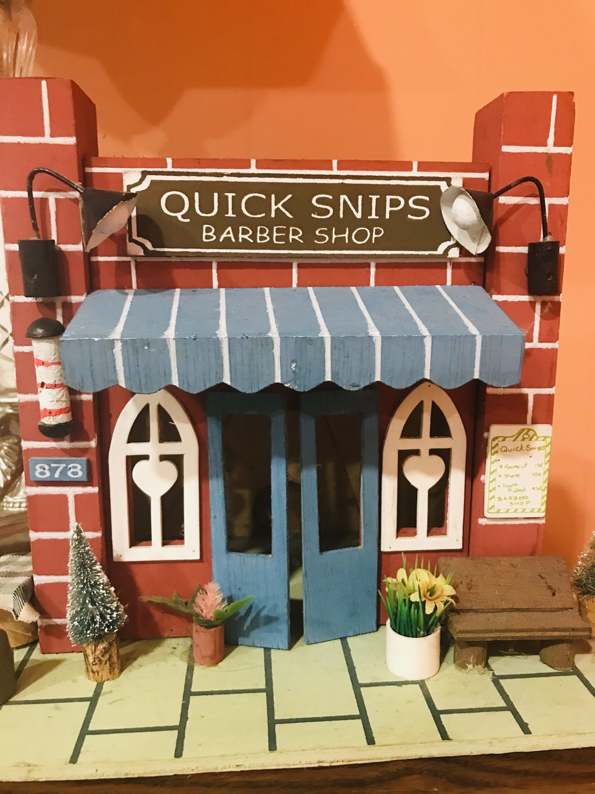 quick snips barbershop birdhouse